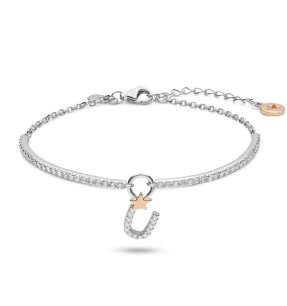 Bracciale Comete gioielli Stella lettera U donna BRA 197