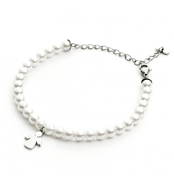 Bracciale 4US Cesare Paciotti pearl and angel donna 4UBR3590W