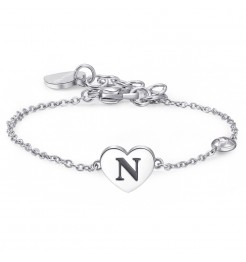 Bracciale Sagapo Click lettera N donna SCK131