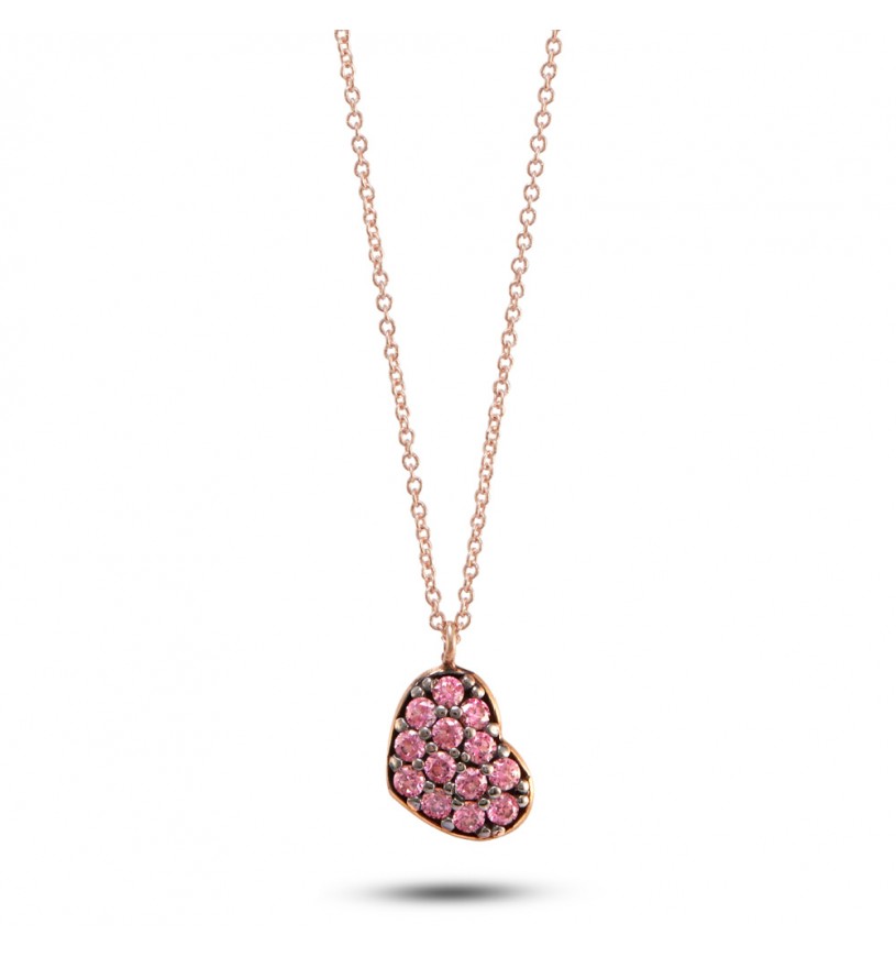 Collana Cuore Oro Rosa - Ambrosia