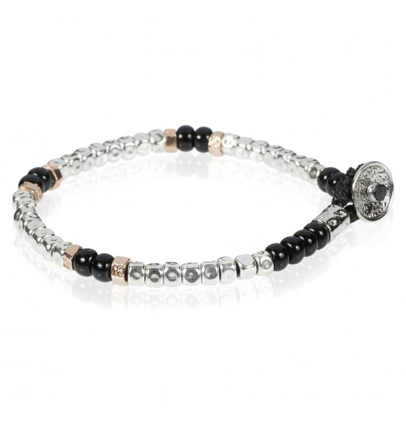 Bracciale Gerba Silver collection murrina nera BRN 01