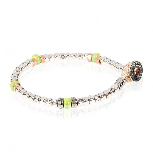 Bracciale Gerba Silver collection murrina verde BRN 07