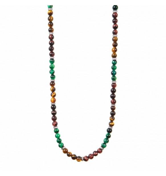 Collana Gerba occhio di tigre multicolore C04