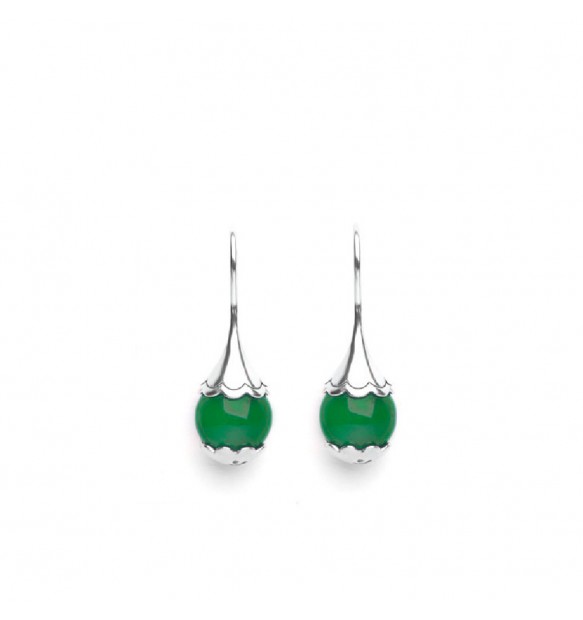 Orecchini Tamashii Ear-Drops agata verde ehst6-12