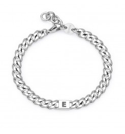 Bracciale Sagapo Monogram lettera E uomo SMG15