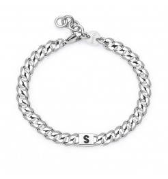 Bracciale Sagapo Monogram lettera S uomo SMG28