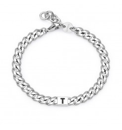 Bracciale Sagapo Monogram lettera T uomo SMG29