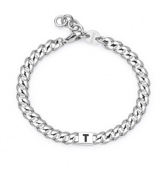 Bracciale Sagapo Monogram lettera T uomo SMG29