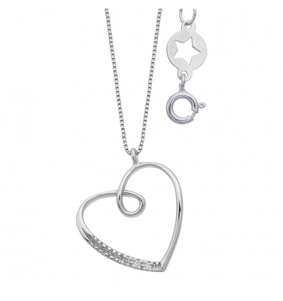 Collana Comete gioielli Cuori donna GLB 1646