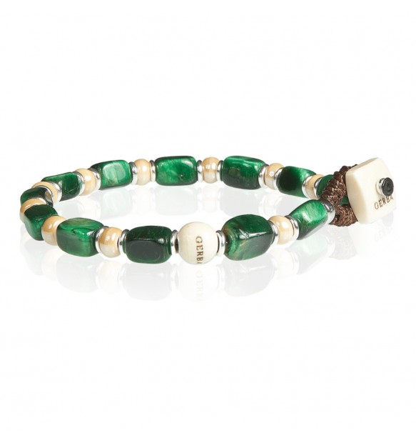 Bracciale Gerba Strange Stone occhio di tigre e ceramica S04