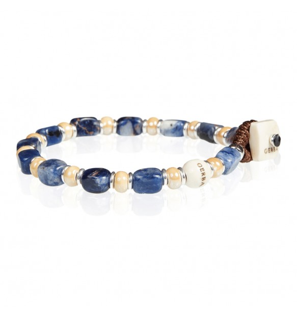 Bracciale Gerba Strange Stone sodalite e ceramica S08