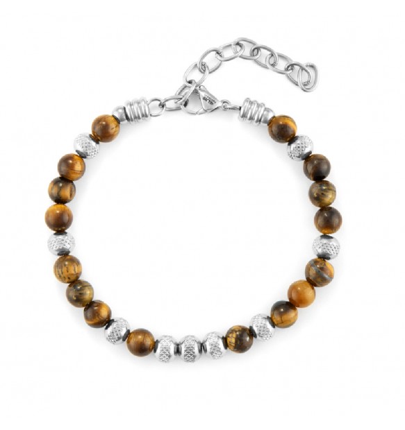 Bracciale 4US Cesare Paciotti occhio di tigre uomo 4UBR6756