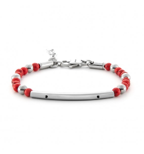 Bracciale 4US Cesare Paciotti turchese rosso uomo 4UBR6794