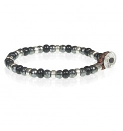 Bracciale Gerba Lab collection ematite e murrine LAB 147