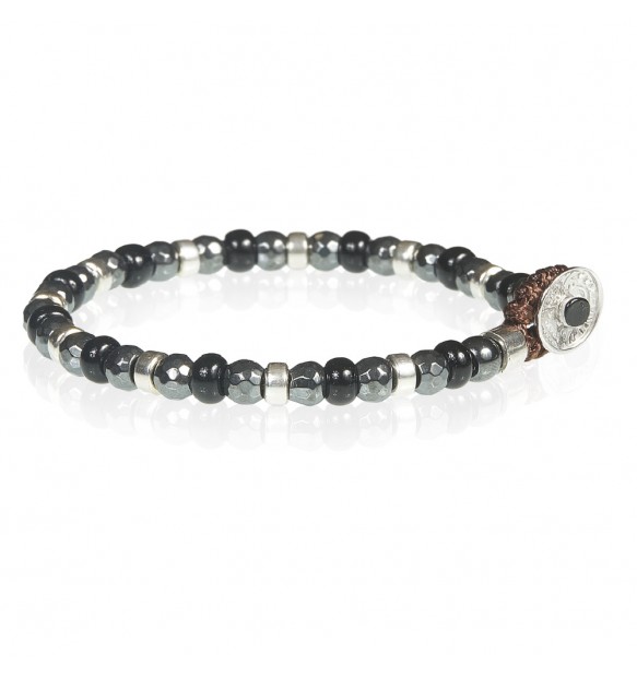 Bracciale Gerba Lab collection ematite e murrine LAB 147